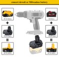 thumbnail image 2 of Adaptador convertidor de batería DEWALT de 18 V a 20 V para Milwaukee M18, 2 of 7