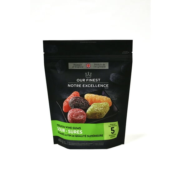 Our Finest Sour Premium Wine Gums, 400 g, 5 assorted flavours