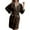 Coffee, variant on Women's Shawl Collar Robe Soft Flannel Robe Long Sleeve Belted with Pockets Cozy Fleece Loungewear for Winter Nights Belted Bathrobe Blue M