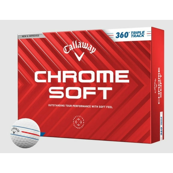 Callaway Golf 2024 Chrome Soft 360 Triple Track Golf Balls (White) 1dz