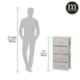 thumbnail image 6 of mDesign Tall Dresser Storage Tower Stand, 4 Removable Fabric Drawers - Linen/Tan, 6 of 8