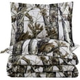 thumbnail image 5 of Chezmoi Collection Salem 3-Piece Cabin Lodge Forest Woods Comforter Set, Nature Camo Tree Leaves Printed Soft Microfiber Bedding, White, Queen, 5 of 5