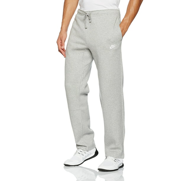 Nike - Nike Club Fleece Open Hem Men's Sweatpants Grey-White 804395-063 ...