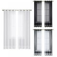 thumbnail image 1 of 1PCS Pure Color Translucidus Sheer Waterproof Sunscreen And UV Proof Curtain Fashion Home Decor Window Clear Valance, 1 of 7