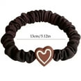 thumbnail image 5 of 5/10/20pcs Simple Style Hair Tie Set Braided Hair Rope Heart Decor Scrunchies Elastic Ponytail Holder Hair Accessories For Women, 5 of 10
