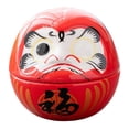thumbnail image 1 of Pequeña muñeca Daruma de cerámica, figura japonesa en miniatura, escultura artística creativa para Rojo, 1 of 7