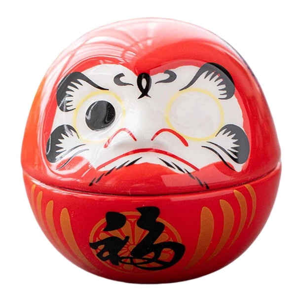 Muñeca pequeña de una colección de esculturas de arte japonés, figura decorativa en miniatura. Rojo