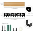 thumbnail image 2 of My Medals Trophy Display Shelf Medal Hanger Display Shelf with Density Board Tray Wall Stand Mount Hold Black Trophy Holder Medal Organizer Rack for Women Gymnastics Awards 15.7x3x3.5Inch Mixed Color, 2 of 8