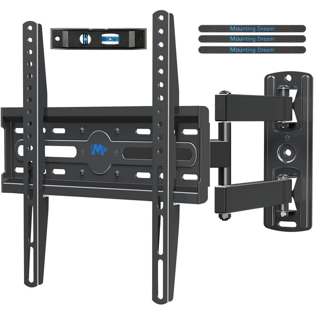 Mounting Dream Soporte de pared para TV giratorio e inclinable para la mayoría de televisores de 26 a 55 pulgadas, soporte para TV con diseño central perfecto, soporte de montaje para TV de movimiento