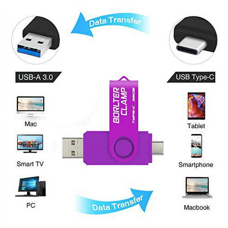 Leizhan Type-C Clé USB 32 Go, clé USB C 3.0 pour Samsung Galaxy S10, S9,  Note 9, S8, S8 Plus Memory Stick, 