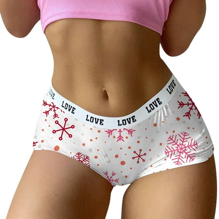 

Womens Underwear Christmas Digital Printing Breathable Close Fitting Underpants Comfortable Briefs