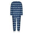 thumbnail image 6 of FAHXNVB Fleece Pajama Sets for Womens 2 Piece Soft Warm Fluffy Fuzzy Pajama Set Cute Striped Long Sleeve Cozy Winter Pj Outfits with Pockets, 6 of 6