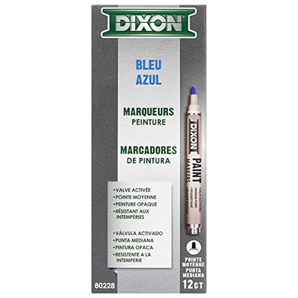 Dixon 80228D Paint Marker Blue Valve Action Tip 12 Per Pack