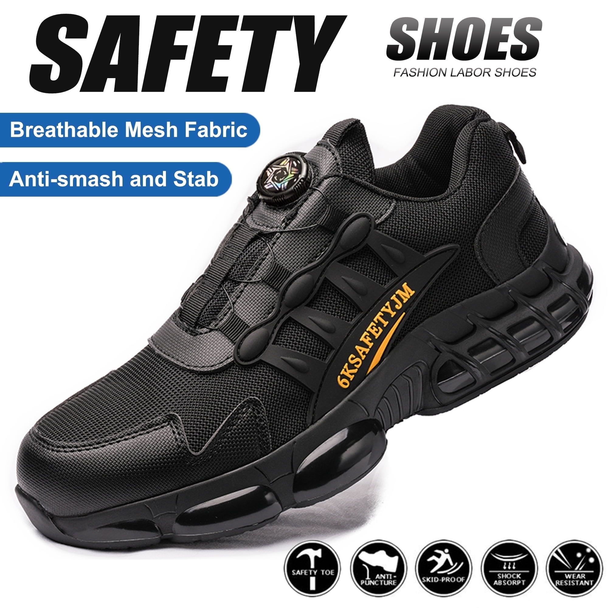 Shoes For Crews Bullfrog Pro II Work Boots – Slip & Water Resistant, EH Rated, Gel Insole, Men's/Women's