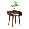 thumbnail image 3 of Pemberly Row Modern End Table with Shelf in Mahogany Wood Finish, 3 of 6