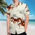 thumbnail image 5 of High Quality Hawaiian Shirts for Men Short Sleeve Aloha Beach Shirt Floral Summer Casual Button Down Shirts Blouses JJARSV, 5 of 7