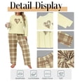 thumbnail image 5 of Musefolio Women Plus Size Casual Two-Piece Set - Long Sleeve Nightgown Set - Casual Clothing - Pullover Round Neck Fall/Winter Set 1X - 5X, 5 of 9