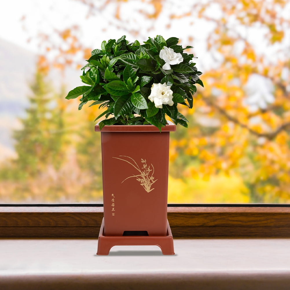 2 Sets Orchid Pot Spring Outdoor Decor Indoor Plant Pots House Plants Ceramic Cactus Pot Chinese Plant Pots Succulent Planters Flower Pots Resin Planting Pot Large Potted Plant