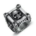 thumbnail image 6 of HOOUN Fashion Women Men Stylish Gothic Punk Skull Ring Cool Men's Band Rings Jewelry-#13-13, 6 of 9