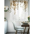 thumbnail image 5 of Orange Eucalyptus Leaves Semi Sheer Curtains 63 Inch Length 2 Panels Set, Weeping Spring Botanical Summer Sheer Kitchen Curtain Privacy Voile Window Curtain for Living Room Bedroom Rod Pocket Drapes, 5 of 7
