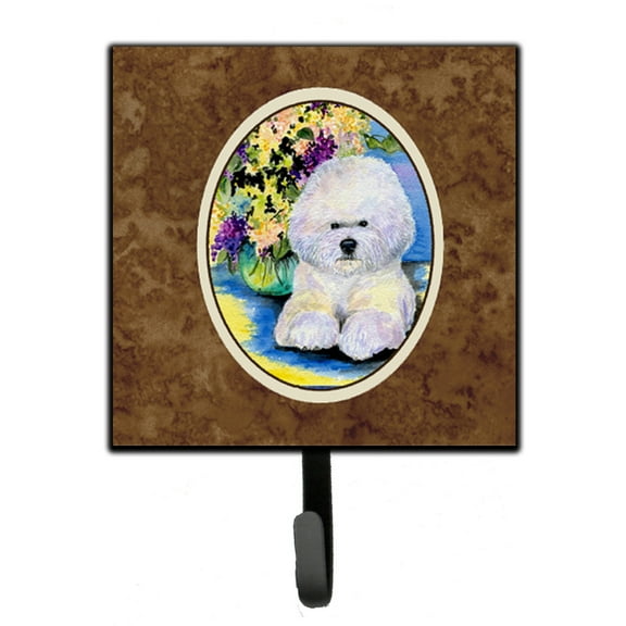 Carolines Treasures Bichon Frise Leash or Key Holder Single Hook multicolor