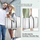 thumbnail image 3 of Portable 70in Wedding Dress Garment Bag With Bride Tote Bag 8in Gusseted Dress Bags For Gowns Long, 3 of 4