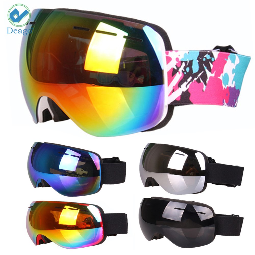 Deago Professional Ski Goggles Over Glasses Ski Snowboard Goggles for