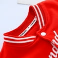 thumbnail image 3 of YONGHS Toddler Boys Sports Outfits Pullover Button Down Baseball Jacket Pocket Pants Sets Red 2-3 Years, 3 of 7