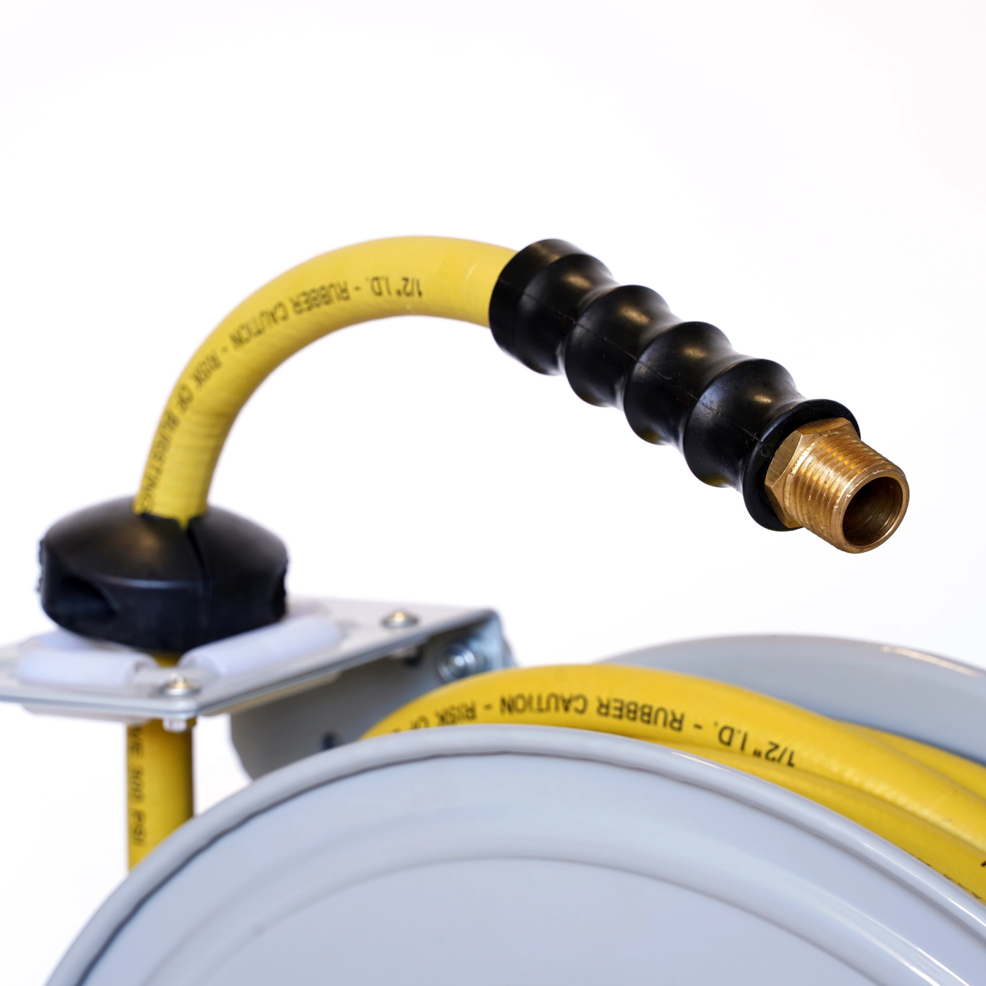 STEELMAN 96840-IND Enclosed Spring Garden Center Water / Pneumatic Hose Reel with 50-Foot 1/2-Inch ID Hose