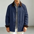 thumbnail image 7 of Lutiedan Mens Button down Jackets Fall Lightweight Vintage Barn Jacket Long Sleeve Corduroy Lapel Outwear with Pockets S-XXL, 7 of 7