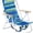 Blue&yellow, variant on Folding Beach Chair Adjustable Headrest w/4 Flexible Tilt Angle, Cup Holder Portable High Strength Cleanable Fabric, for Sand Camping Lawn Concert Travel Festival