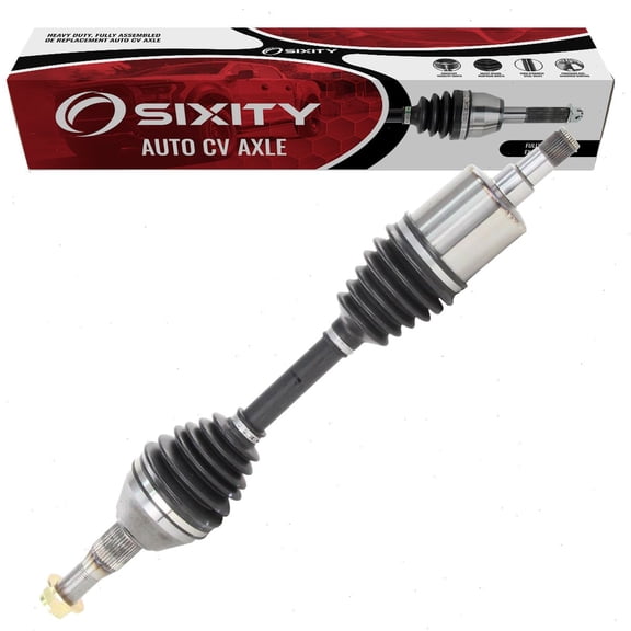 Sixity Front Right CV Axle compatible with Pontiac Grand Prix 3.1L 3.8L V6 1997-2008 - Passenger Side Complete Axle Shaft Assembly