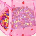 thumbnail image 2 of Piscina de bolas para niños pequeños, carpa plegable con 50 pelotas, casita de juegos interior y exterior, 2 of 5