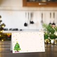 thumbnail image 4 of YQHWQ Double Design Business Cards Christmas Party Decorations 25 Sheets Buffet Tent Labels Notched Easy Folding Sheets Buffet Tent Labels Christmas Blank Place Cards Christmas Place Ca, 4 of 5