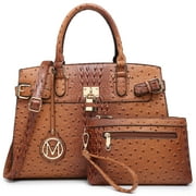 MKP Top Handle Tote Handbags Work Shoulder Bags with Matching Wristlet Wallet for Women