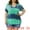 Green, variant on Women's Plus Size Tshirts V Neck Short Sleeve Loose Tie Dye Tunic Tops 1X Blue