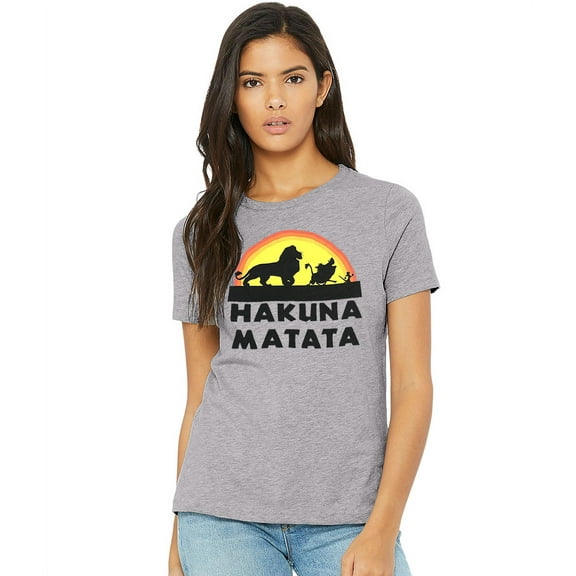 The Lion King Hakuna Matata Junior Women's T-Shirt Grey Heather