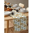 thumbnail image 3 of Thanksgiving Sunflowers Burlap Cotton Table Runner 13x70 Inches Long, Fall Yellow Pumpkins Farmhouse Farmhouse Table Runners, Outdoor Dining Tablecloths Decor for Baby Shower/Party/Wedding, 3 of 6