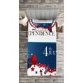 thumbnail image 3 of Ambesonne 4th of July Quilted Bedspread Set 2 Pcs, Uncle Sam Hat Art, Twin Size, Multicolor, 3 of 3