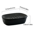 thumbnail image 2 of Ceramic Soap Dish, Kvago Self-draining Soap Holder, Double Layer Bar Soap Holder, Detachable Soap Dish Tray Draining Soap Dishes for Bathroom Shower Kitchen (5.31 x 3.66 x 1.49 in, Black), 2 of 7