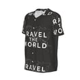 thumbnail image 6 of Fotbe Travel The World1 Baseball Jersey Shirt for Men and Women, Casual Short Sleeves Button Down T-Shirt-Large, 6 of 9