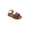 Cognac, variant on Girls' Open-Toe Flat Sandals with Medallion Hardware for Toddler, Little Kid & Big Kid