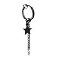 thumbnail image 1 of Pendientes de acero de titanio con personalidad para hombre, pendientes de temperamento moderno, pendientes de cadena de borlas largas para mujer, ajuste ajustable, 1 of 4
