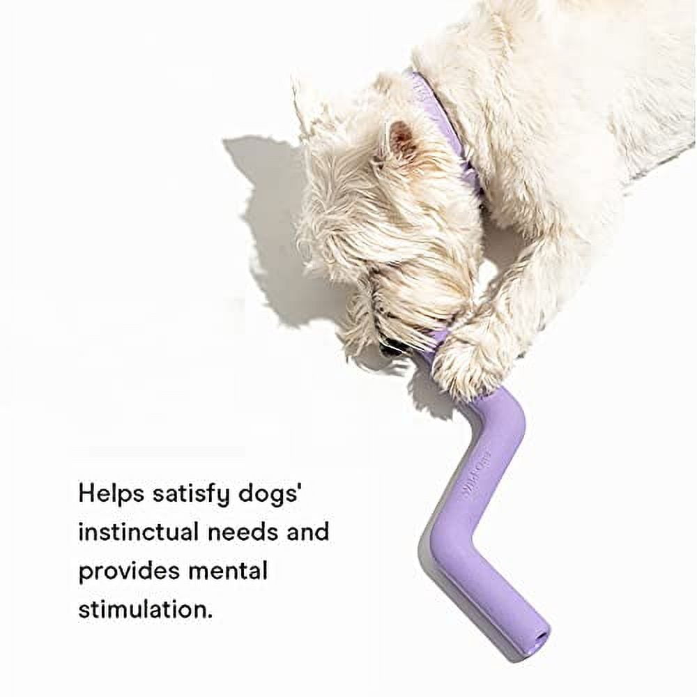 Wild One Bolt Bite Dog Toy 100% Natural Rubber, Fun to Chew, Chew Toy, Treat Dispensing, Durable for Large Breeds Lilac