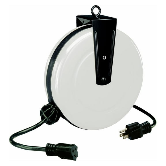 Retractable Extension Cord Reel - ProReel 5000A-30GFS - 30ft 16/3 SJT Heavy Duty - Single Outlet