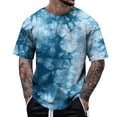 thumbnail image 2 of Tie Dye T Shirts for Men 2026 Summer Casual Short Sleeve Crewneck Breathable Tee Shirt, 2 of 4