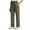 Green, variant on UAMVSH Women's Hiking Pants Lightweight Waterproof Wide Leg Cargo Pants with Pockets Water Resistant Outdoor Camping Drawstring Athletic Pants