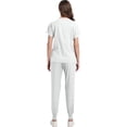thumbnail image 6 of VV AVEORS Scrub For Women Set- 1/4 Zip Crew Neck Top & Yoga Waistband Cargo Pants Stretch Scrub Set Quick Drying Nursing Uniforms White M, 6 of 7