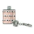 thumbnail image 2 of Makeup Brushes Pattern Stainless Steel 1oz Mini Flask Key Chain, 2 of 4