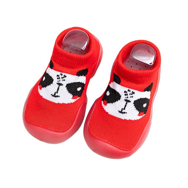 ZAXARRA Baby Non-Slip First Walking Shoes Soft Sole Cartoon Animal Sock Shoes